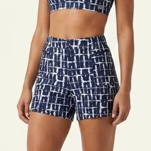 NWT Universal Standard Swim Trunks Shorts Blue Shibori Print Womens Size 4XS | 0